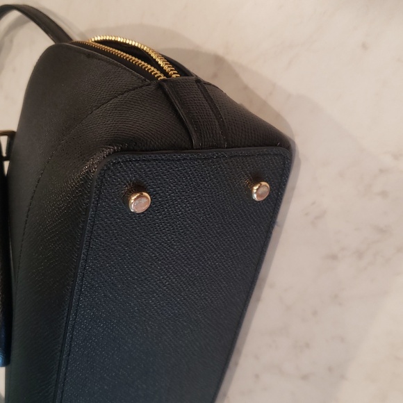 Coach Black Leather Satchel Crossbody Bag Size Small - Picture 11 of 14